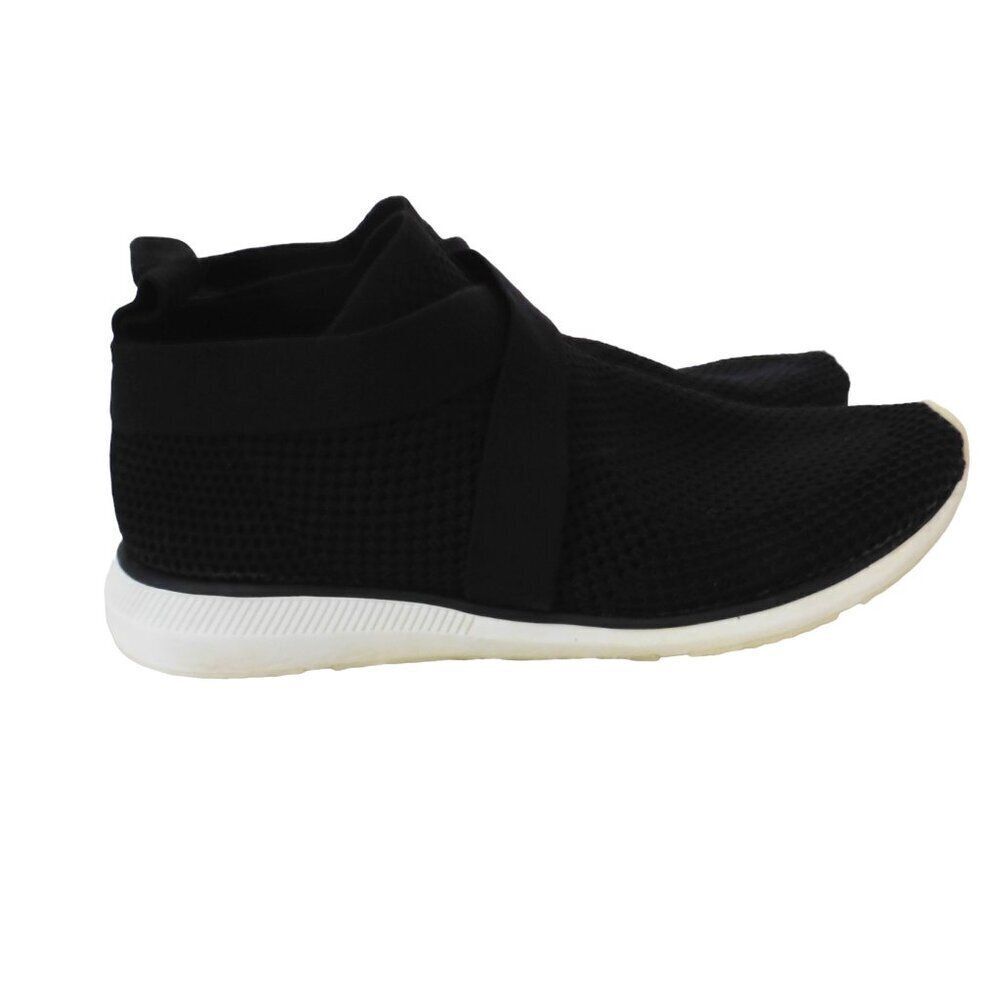 Womens Eileen Fisher‎ Zing Black Stretch Knit Slip On Shoes Mesh Sneakers Sz 9.5